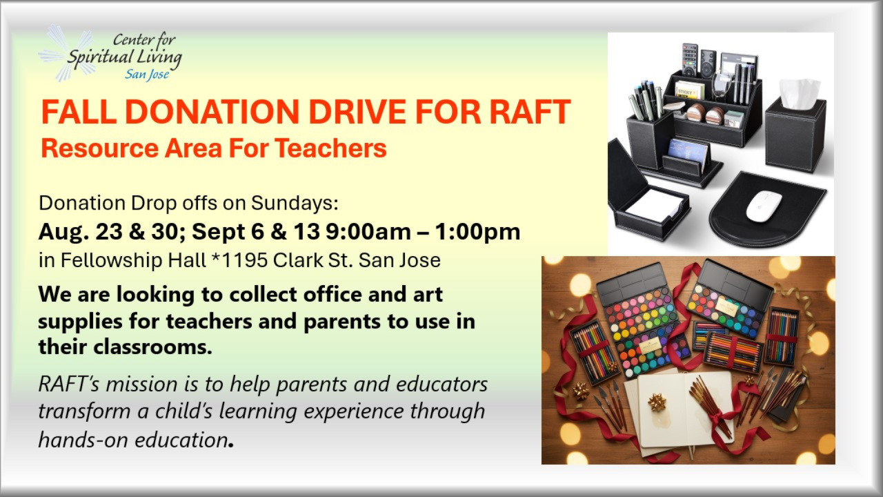 FALL DONATION DRIVE TO RAFT