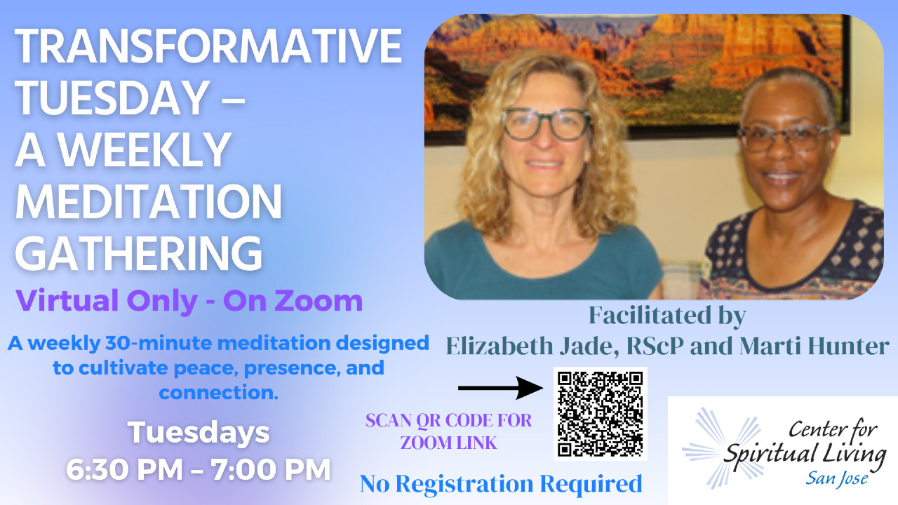 Transformative Tuesday – A Weekly Meditation Gathering